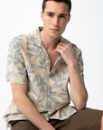 Camisa Estampada - Bege