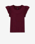 T-shirt Combinada - Bordo