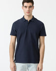 Polo com Botões - Marinho
