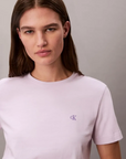 T-shirt com Logo - Lilás