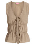 Linen Top - Silver Mink