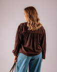 Blusa Franzida - Castanho