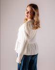 Blusa con Lazos - Blanca