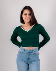 Top acanalado - Verde