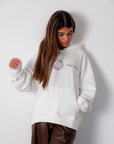 Hoodie com Estampado Traseiro - Crú