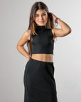 Top com Textura - Preto