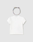 T-shirt com Bandolete - Branco