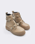 Botas com Aplicações - Bege