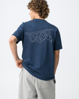 T-shirt com Estampado Traseiro - Marinho