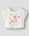 Crop Top Estampado - Crú