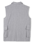 Colete Listado - Cinza