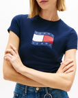 T-shirt com Logo - Marinho