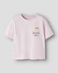 T-shirt com Estampado Traseiro - Rosa