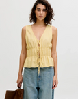 Top de Linho - Amarelo