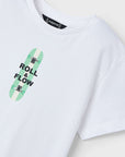 T-shirt com Estampado Traseiro - Branco