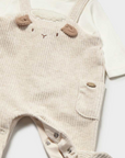 Babygrow com Pé - Bege