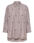Camisa com Padrão - Castanho