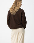 Sweat com Pormenor na Manga - Castanho