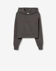 Hoodie Cropped - Cinza escuro