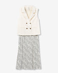 Vestido Combinado - Bege