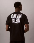 T-shirt com Estampado Traseiro - Preto