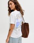T-shirt com Estampado Traseiro - Branco