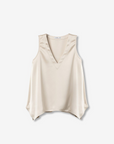 Blusa de Cetim - Bege
