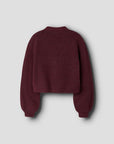 Cardigan de Malha - Bordo