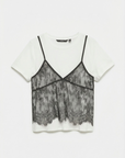 T-shirt Combinada - Branco