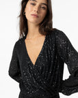 Blusa com lantejoulas - Preto