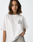 T-shirt com Estampado Traseiro - Branco