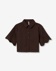 Camisa de Manga Curta - Castanho