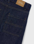 Calças de Ganga Wide Leg - Azul Escuro