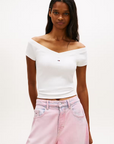Top Decote Barco - Branco