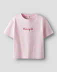 T-shirt com Estampado Traseiro - Rosa
