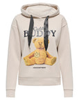 Hoodie com Capuz Urso - Bege