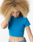 T-shirt Cropped - Azul Claro