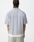 Camisa Listada - Azul Médio