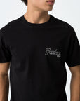 T-shirt com Estampado Traseiro - Preto