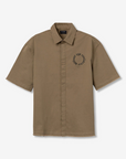 Camisa com Estampado Traseiro - Camel