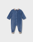 Babygrow com Pé - Azul Médio