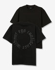T-shirt com Estampado Traseiro - Preto