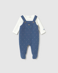 Babygrow com Pé - Azul Médio