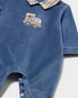 Babygrow com Pé - Azul Médio