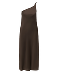 Vestido de Cetim - Castanho