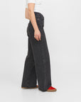 Calças de Ganga Wide Leg - Preto