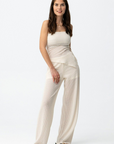 Calças com Forro - Bege