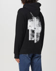 Hoodie com Estampado Traseiro - Preto