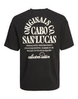 T-shirt com Estampado Traseiro - Preto