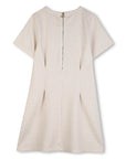Vestido de Manga Curta - Bege